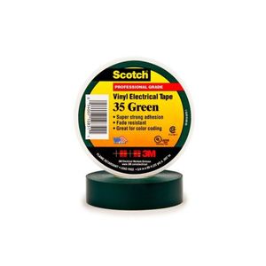CINTA AISLANTE PVC 19MMX20M ALTA PERFORMANCE VERDE (SCOTCH 35 VERDE)