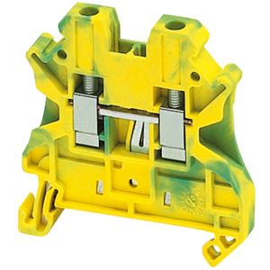 BORNERA UNIVERSAL 4 MM2 VERDE/AMARILLO T/TORNILLO P/TIERRA