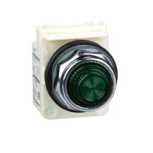 PILOTO LUMINOSO CON TRANSFORMADOR 120-6V VERDE 30MM  HARMONY