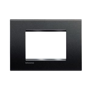 PLACA TECNOPOLÍMERO 3 MOD. LIVING-LIGHT RECTANGULAR NEGRO ANTRACIT