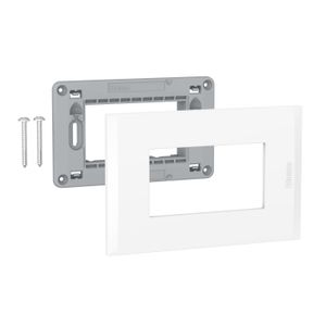 PLACA+ SOPORTE 3 MODULO BLANCO