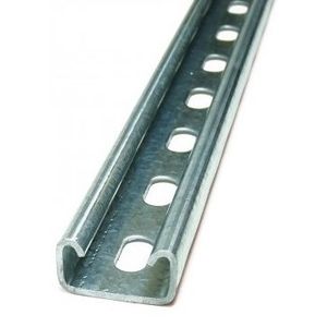 STRUT CHANNEL. WITH HOLE. 13/16" X  1 5/8" X 10" 12 GA