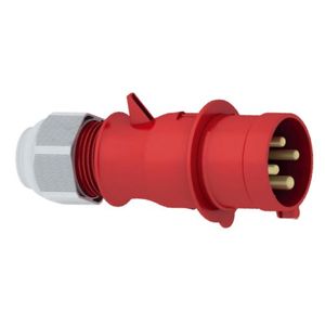 ENCHUFE AÉREO 32AMP 3P+T 415 ROJO 6H IP44 MULTI-GRIP