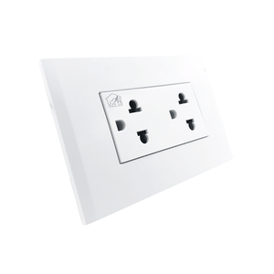 TOMA DUPLEX UNIVERSAL 2P+T 16A-250V BLANCO C/PLACA BLANCO