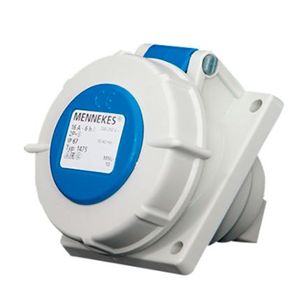 TOMACORRIENTE P/EMPOTRAR DE 2P+LT DE 16 AMP 250V. AZUL 6H IP67