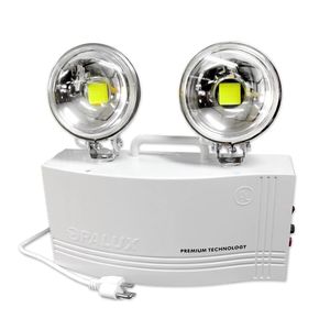 LAMPARA DE EMERGENCIA 2 FAROS LED C/U 20W BATERÍA 12V 7A CERTIFICACIÓN UL