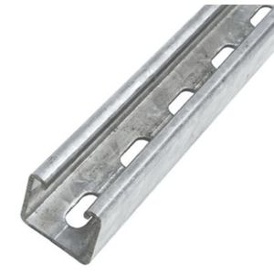 STRUT CHANNEL. WITH HOLE. 1 5/8" X  1 5/8" X 10"  14 GA