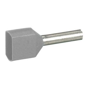 TERMINALES DOBLES 2 X 2.5 MM? GRIS X 100 UNID