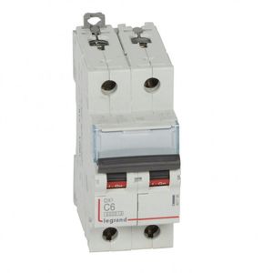 INTERRUPTOR TERMOMAGNETICO 2X6A, 25KA/230V, DX3, CURVA C