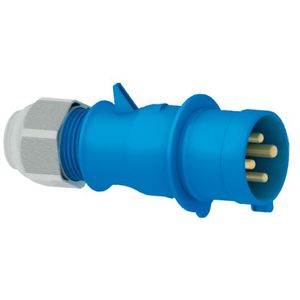 ENCHUFE AÉREO 32AMP 3P+T 250V AZUL 9H IP44