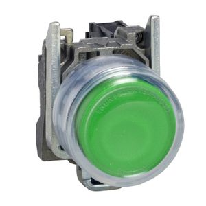 PULSADOR C/CAPUCHON DE GOMA VERDE 1NA Ø 22MM IP66