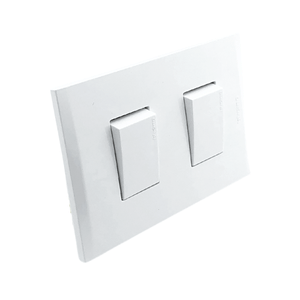 INTERRUPTOR UNIPOLAR DOBLE 10AX-250V BLANCO C/ PLACA BLANCO