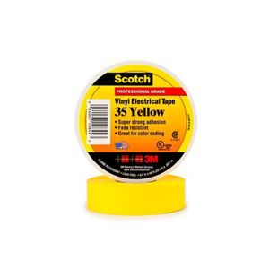 CINTA AISLANTE PVC 19MMX20M ALTA PERFORMANCE AMARILLO(SCOTCH 35 AMAR)