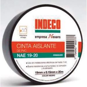 CINTA AISLANTE PVC NAE 19-20 19MM(3/4") X 0.15MM X 20MT 1000V 80°C NEGRO