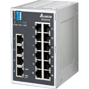 SWITCH INDUSTRIAL ETHERNET FE 10/100 BASE-T(X) DE 16 PUERTOS, 1 DO (RELÉ) - DELTA