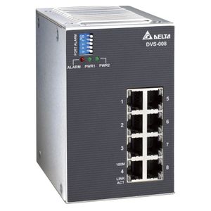 SWITCH INDUSTRIAL ETHERNET FE 10/100 BASE-T(X) DE 8 PUERTOS, 1 DO (RELÉ) - DELTA