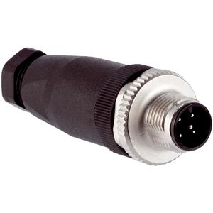 CONECTOR MACHO, M12, 5 PINES, RECTO, STE-1205-G