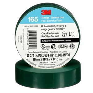 CINTA DE PVC TEMFLEXÂ® 165 VERDE 19 MM X 18.3 M