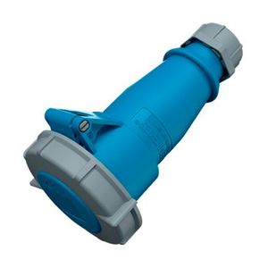 TOMACORRIENTE AEREO DE 2P+LT DE 16 AMP 250V. AZUL 6H IP67