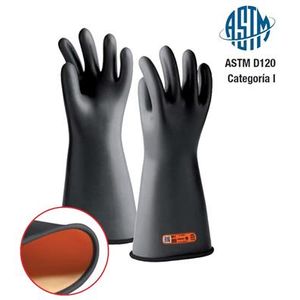 GUANTE AISLANTE CLASE 0 NEGRO TALLA 08  1000V
