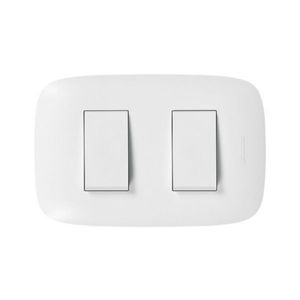 INTERRUPTOR DOBLE DE 3 VIAS 10A 250V MODUS PLUS BLANCO