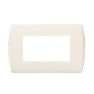 PLACA DE 3 MÓDULOS CON SOPORTE MODUS STYLE MARFIL