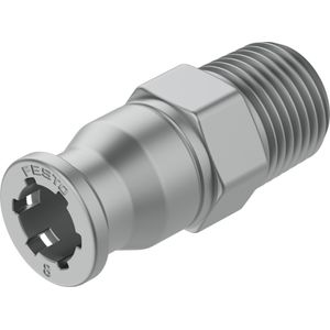"RACOR RAPIDO ROSCADO DE ACERO INOX ROSCA 1/4"" TUBERIA OD 8MM CRQS-1/4-8"