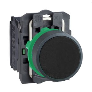 PULSADOR NO LUMINOSO RASANTE NEGRO 1NA IP65
