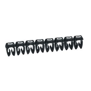 NUMERADORES CAB 3 PARA BORNES O CABLES- 0-15 A 0-5MM2 -NUMER 0 NEGRO-CJ-40TR-TRX25UN
