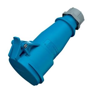 TOMACORRIENTE AEREO DE 3P+LT DE 16 AMP 250V. AZUL 9H IP44