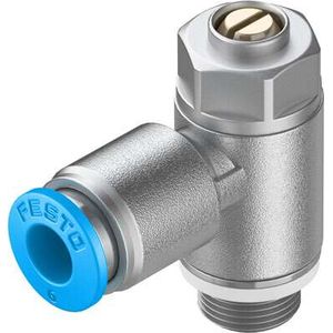 "VALVULA DE ESTRANGULACION Y ANTIRRETORNO,ROSCA 1/8"" TUB 6MM,REG TIP TORNILLO GRLA-1/8-QS-6-D"