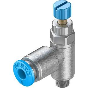 VALVULA DE ESTRANGULACION Y ANTIRRETORNO,ROSCA M5,TUB 4MM,REG MANUAL GRLA-M5-QS-4-RS-D