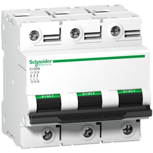 INTERRUPTOR TERMOMAGNETICO 3X125A, 20KA/220V, ACTI 9, IC120N, CURVA C