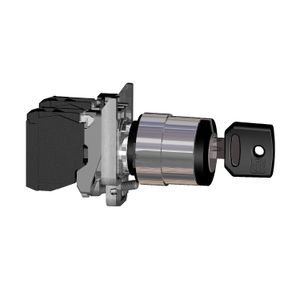 SELECTOR DE 3 POSICIONES C/EXTRACC DE LLAVE EN POSIC CENTRAL, 2NA D=22MM