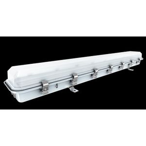 LUMINARIA LED HERMETICA LINEAL ATEX SERIE R EX40W-R4N65D120 2X20W 100-277VAC 5600LM 6500K 120° IP66 IK10  ZONE 1& 2/ZONE 21& 22 PC CLEAR
