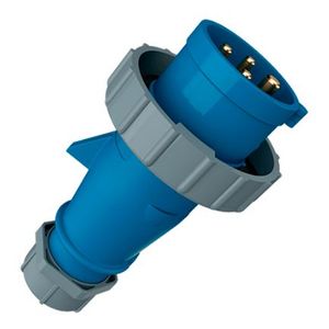 ENCHUFE DE 3P+LT DE 32 AMP 250V. AZUL 9H IP67