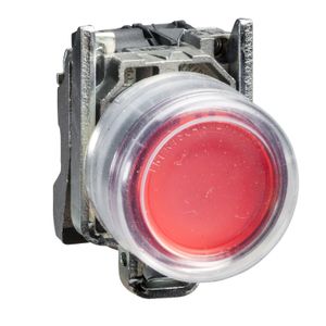 PULSADOR C/CAPUCHON DE GOMA ROJO 1NC Ø 22MM IP66