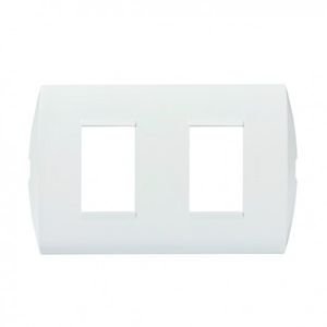 PLACA DE 2 MÓDULOS CON SOPORTE MODUS STYLE BLANCO