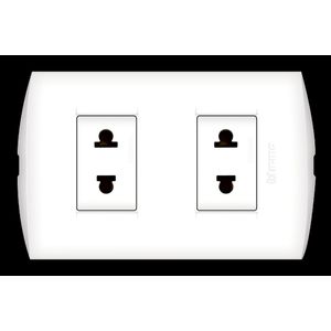 TOMA DE DOBLE UNIVERSAL 2P 16A 250V - COLOR BLANCO -