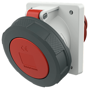 TOMACORRIENTE P/EMPOTRAR DE 3P+LT DE 63 AMP 415V.ROJO 6H IP67 (EX 205)